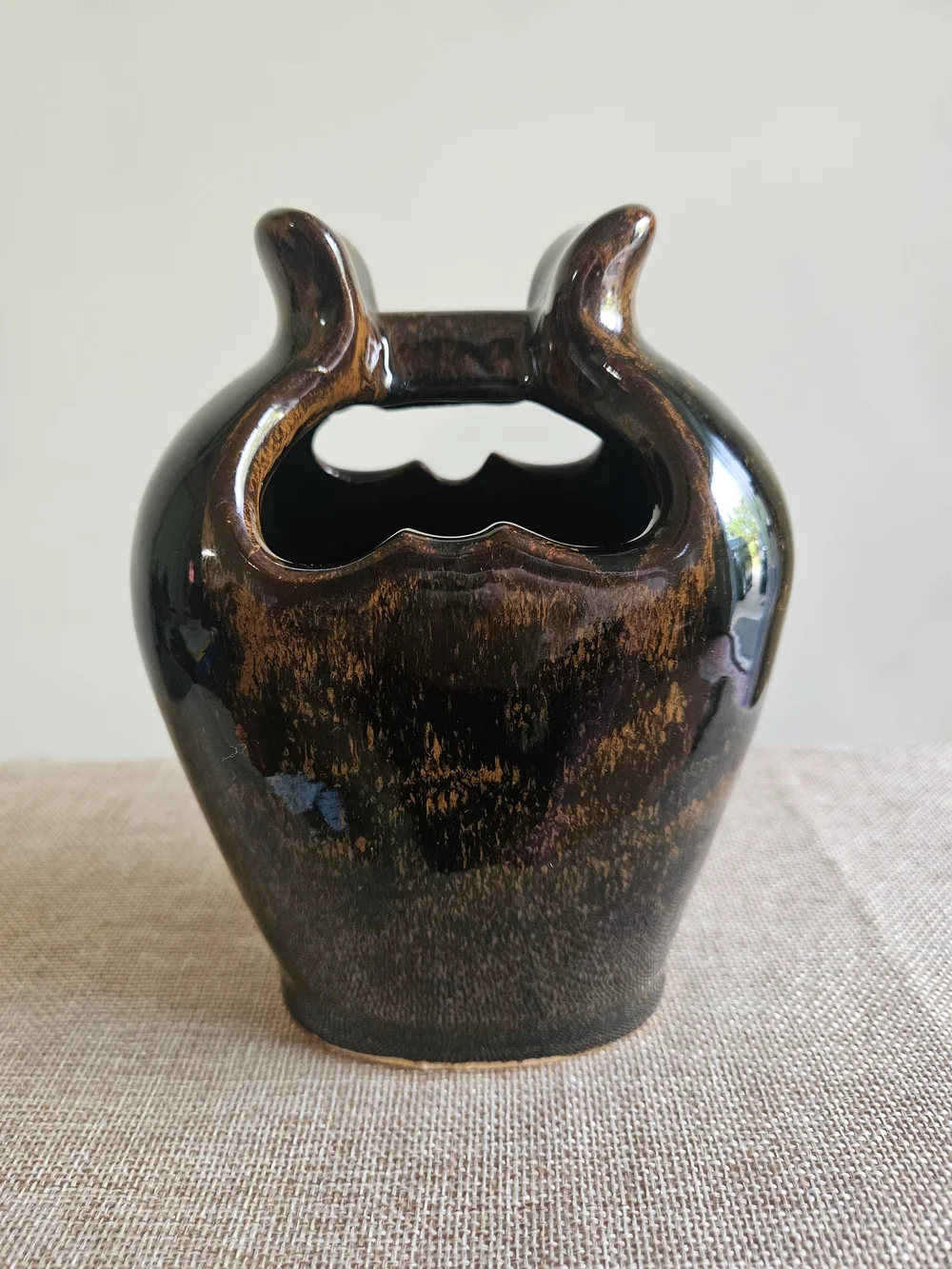 Brown‎ Glossy Ceramic Vase